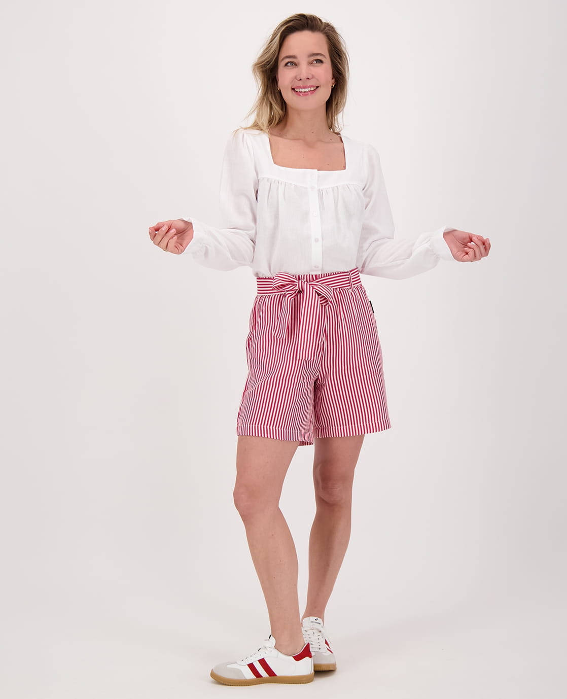 Je m'appelle Broeken Wit/Lobster Red / XS Short Fancy | Wit/Lobster Red