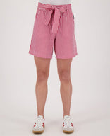 Je m'appelle Broeken Short Fancy | Wit/Lobster Red
