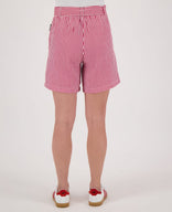 Je m'appelle Broeken Short Fancy | Wit/Lobster Red