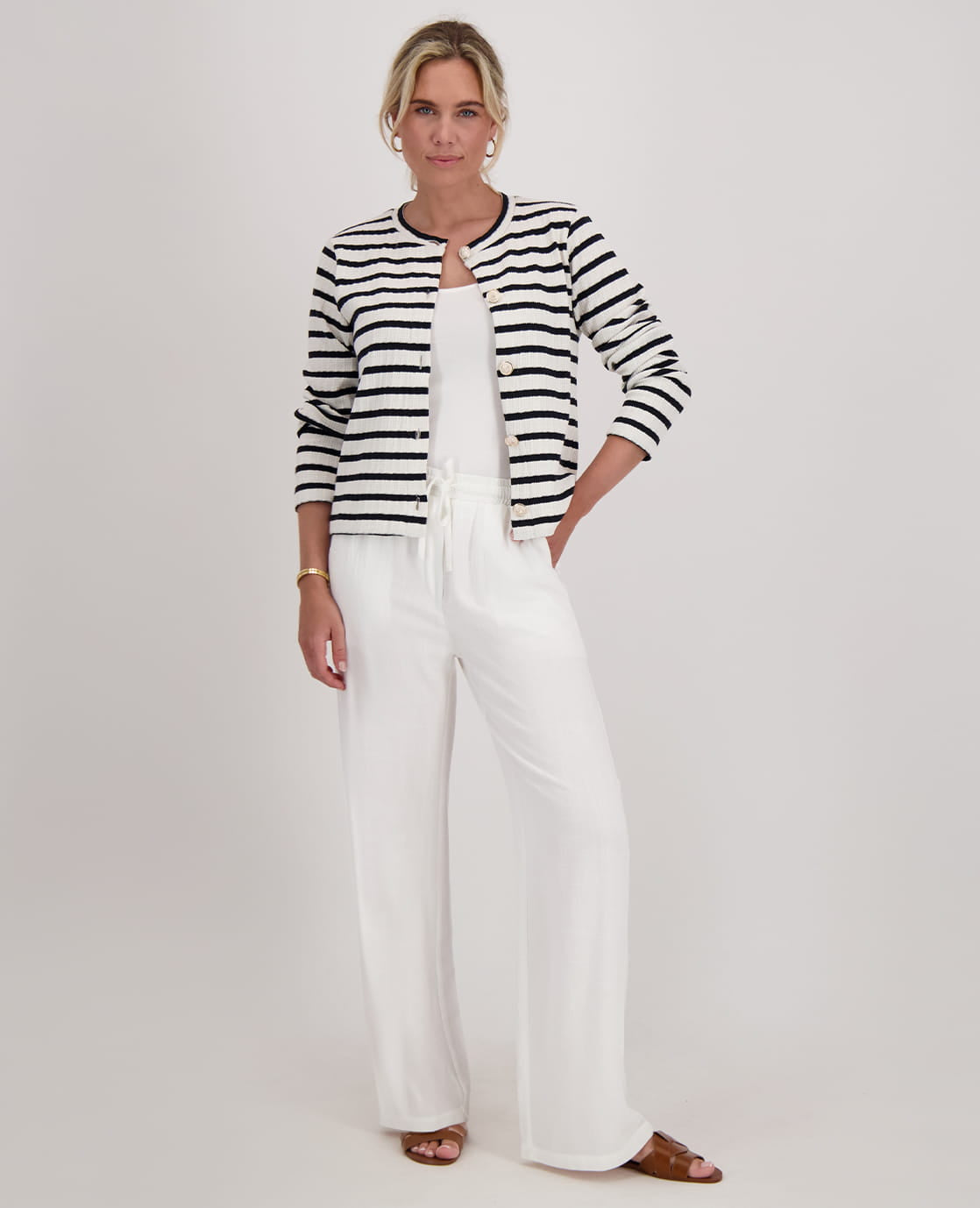 Je m'appelle Broeken Pant Straight Summer | Porselein wit