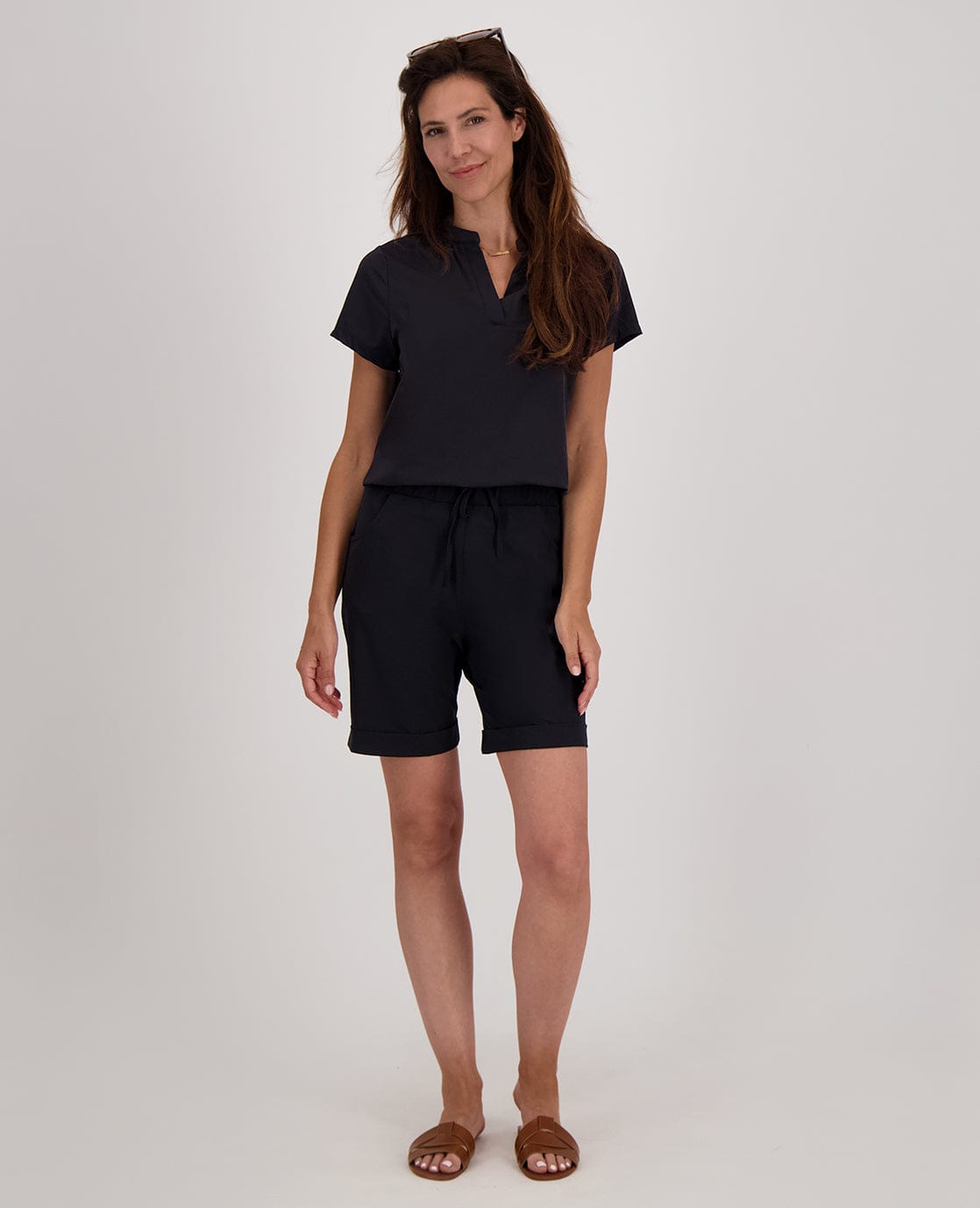 Je m'appelle Broeken Short Travel | Zwart