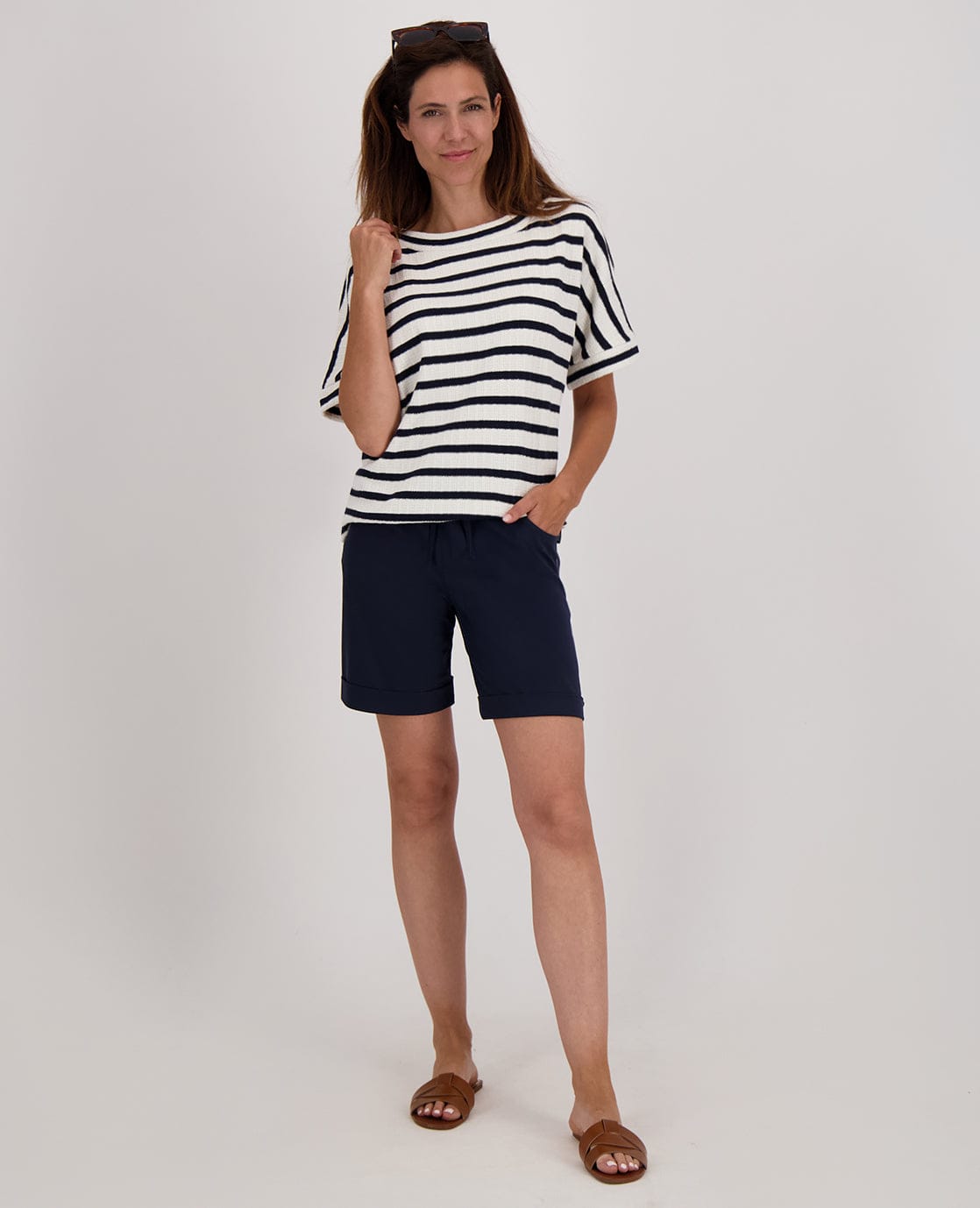 Je m'appelle Broeken Short Travel | Donkerblauw