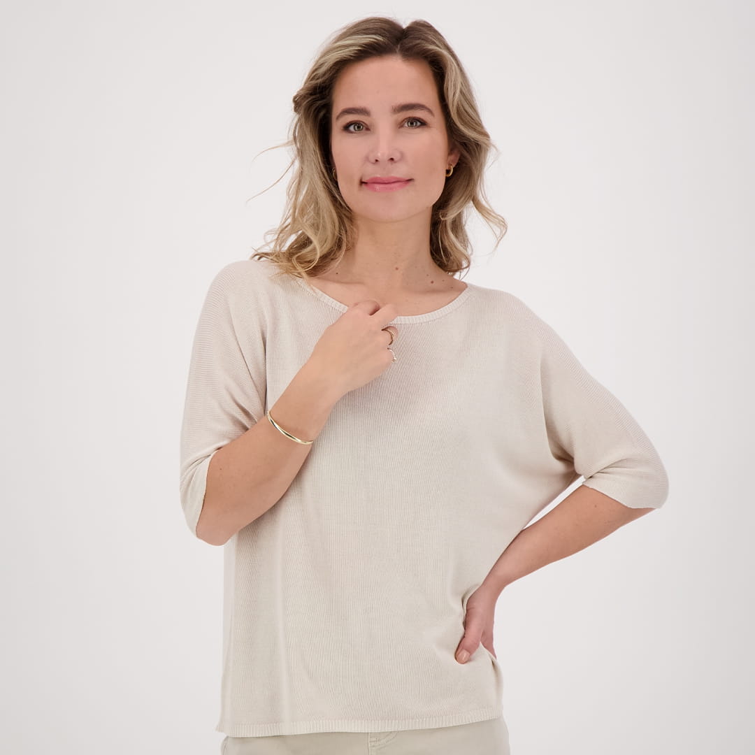 Je m'appelle Tops Greige / S/M Pull Spring | Greige