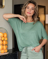 Je m'appelle Tops Pull Spring | Sage Green