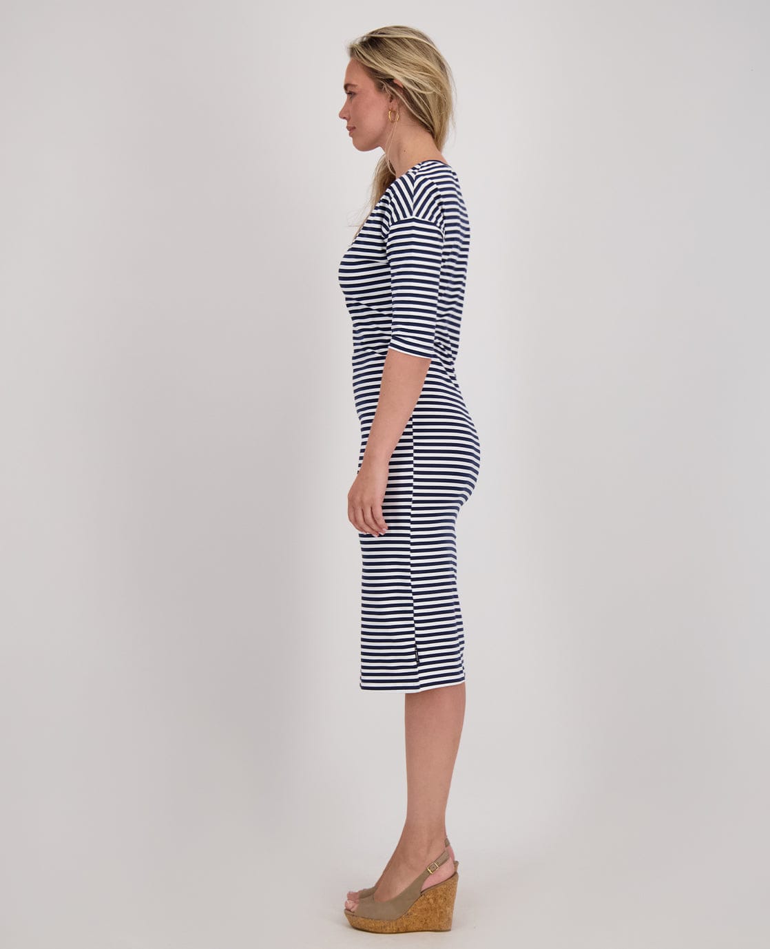 Je m'appelle Jurken Robe Doris | Off white/Donkerblauw