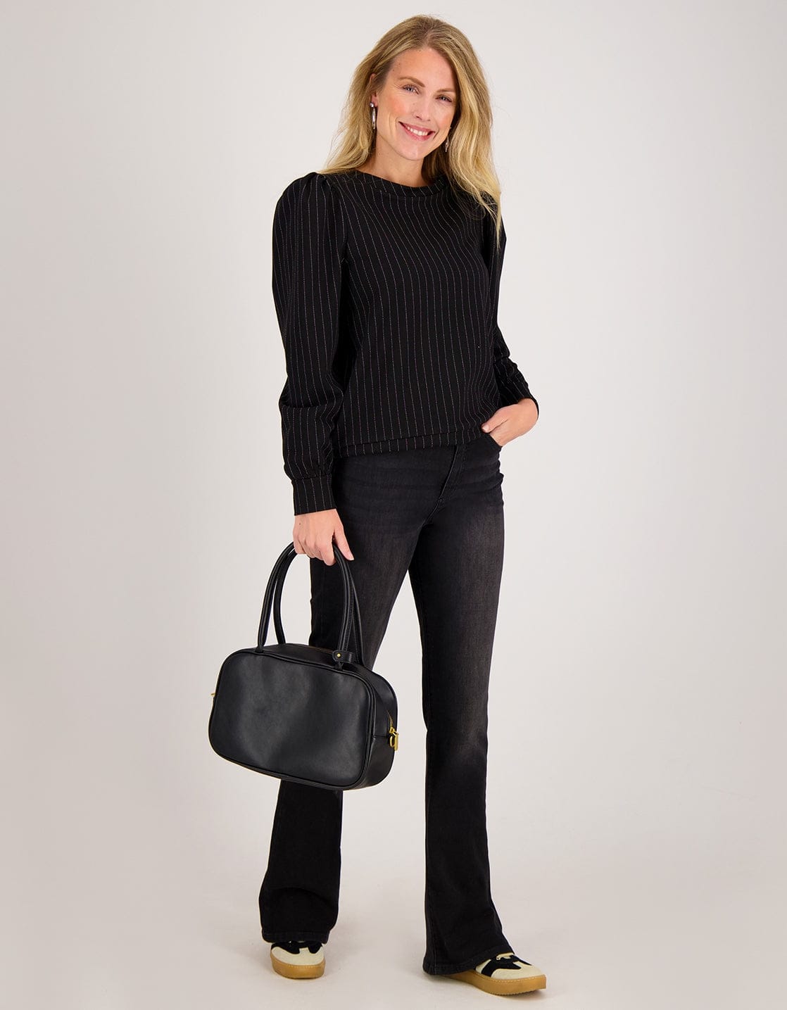 Je m'appelle Tops Top Manhattan | Zwart / Ecru