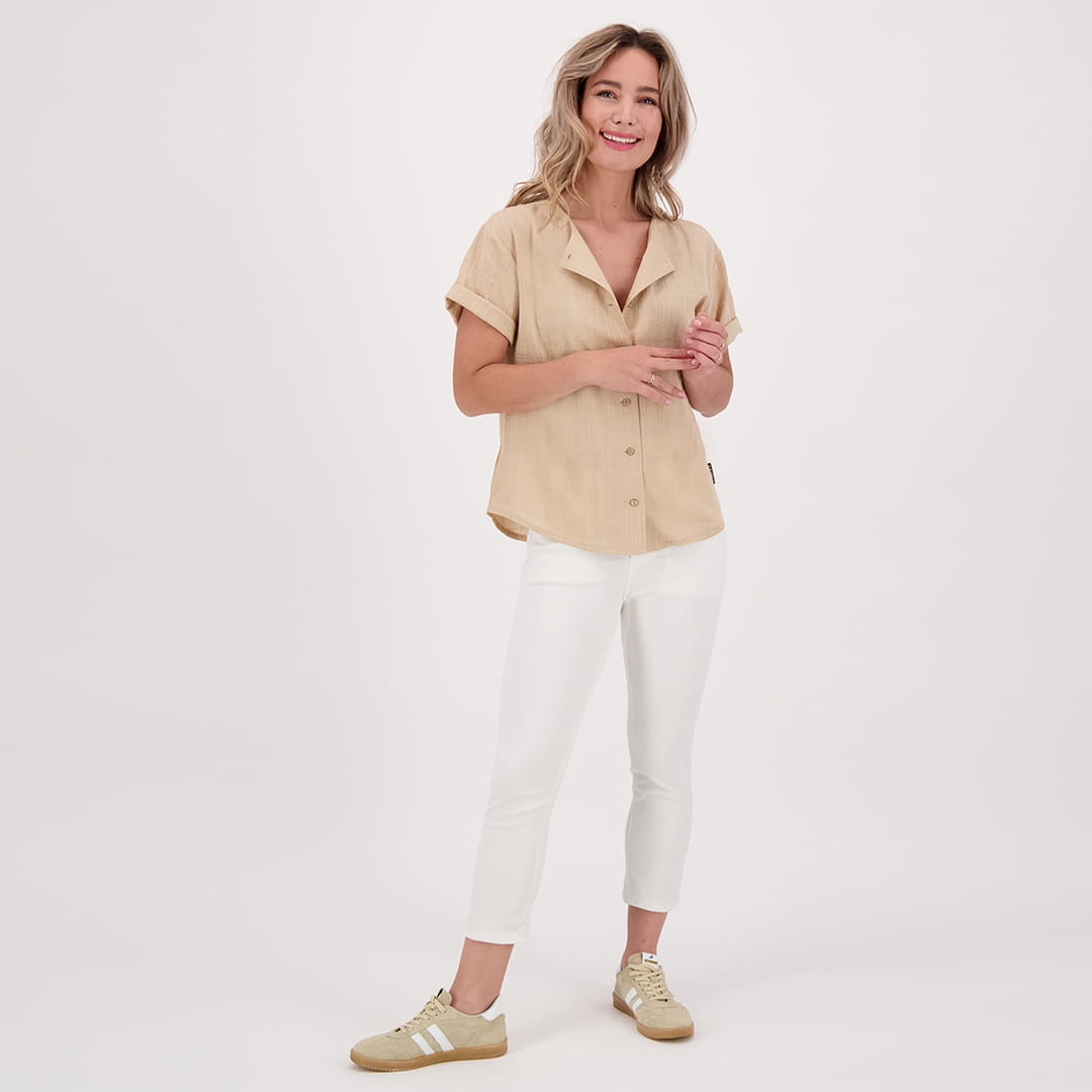 Je m'appelle Broeken Off White / XS Capri Jogg Denim | Off White