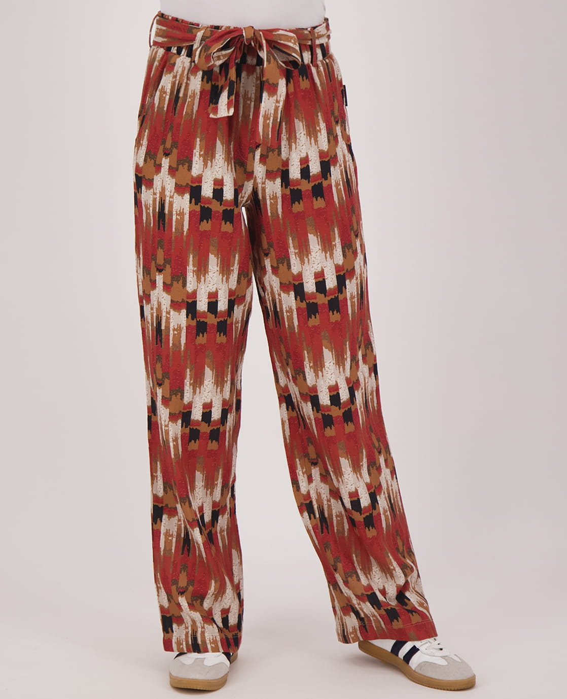 Je m'appelle Broeken Pant Straight | Multicolor / Rood
