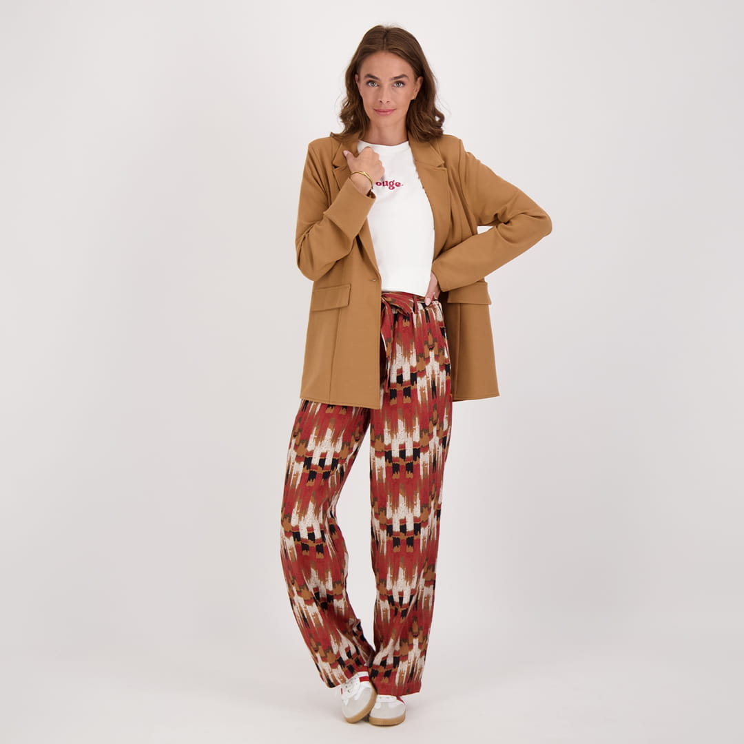 Je m'appelle Broeken Multicolor / Rood / XS / (30'') Pant Straight | Multicolor / Rood