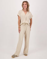 Je m'appelle Broeken Pant Straight Satin | Beige
