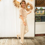 Je m'appelle Broeken Pant Straight Satin | Beige