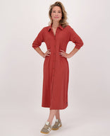 Je m'appelle Jurken Shirtdress Robe | Brique