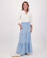 Je m'appelle Jurken Skirt Chambray | Light Blue