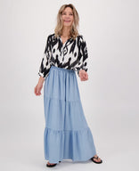 Je m'appelle Jurken Skirt Chambray | Light Blue