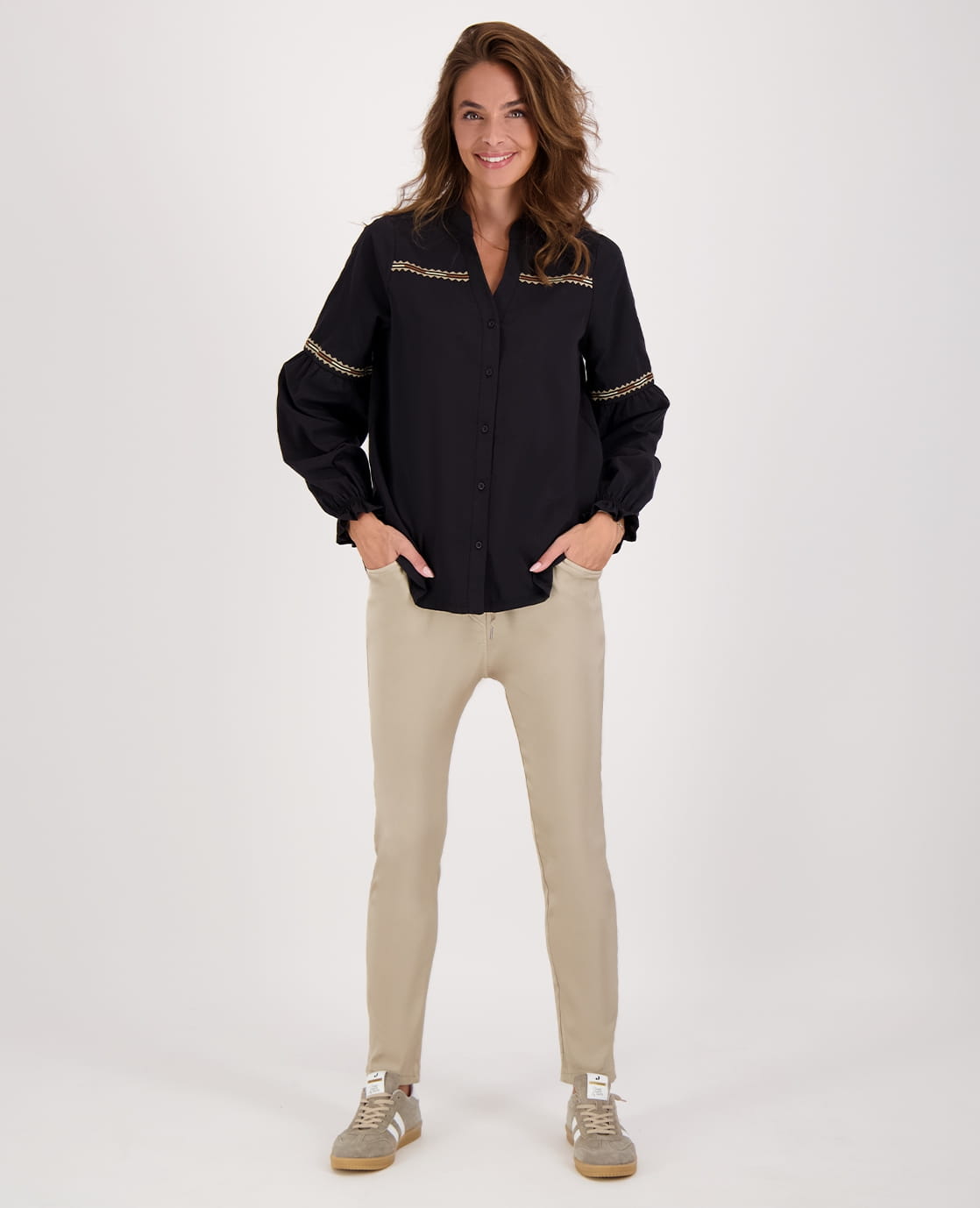 Je m'appelle Broeken Pant Satin Superstretch | Taupe