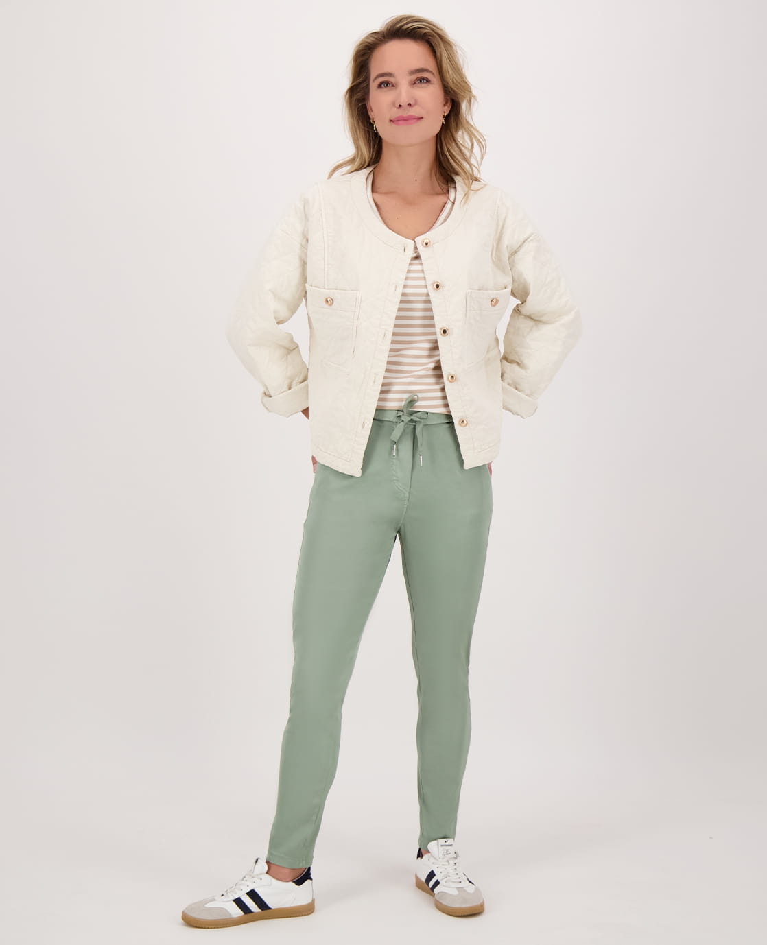 Je m'appelle Broeken Pant Satin Superstretch | Groen