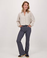 Je m'appelle Broeken Donkerblauw / XS / Short Pant Flare | Donkerblauw