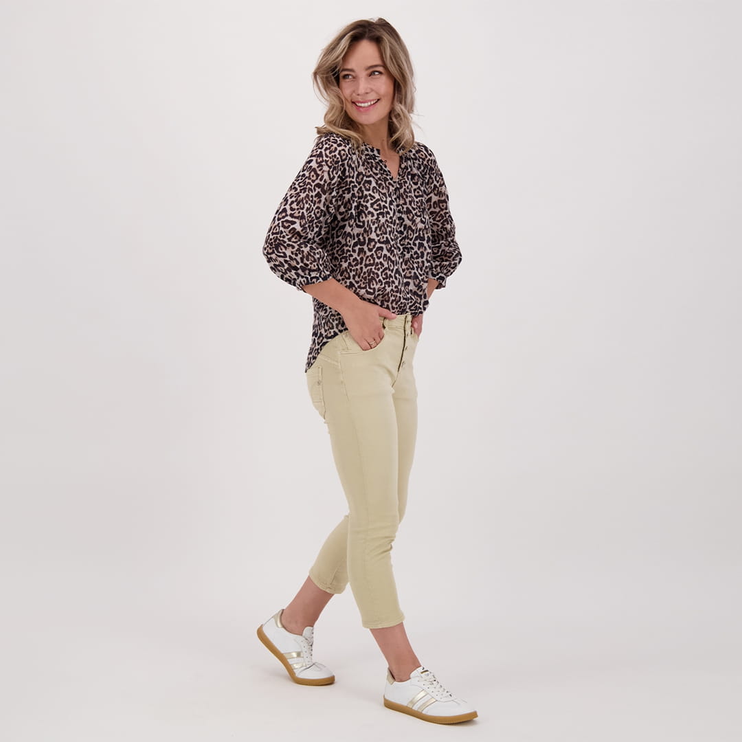 Je m'appelle Broeken Sand / XS Capri Jogg Denim | Sand