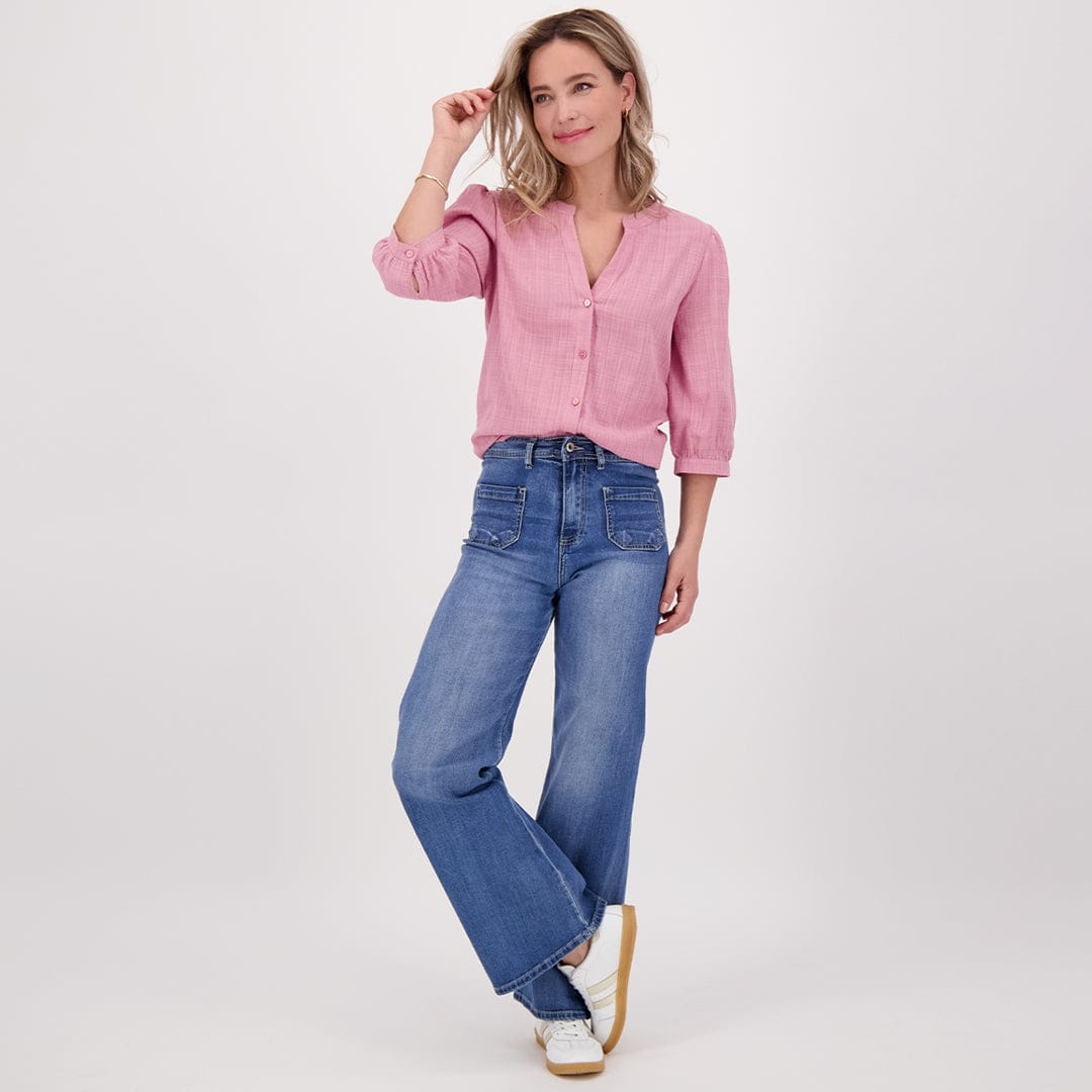 Je m'appelle Broeken Pant Flare Superstretch Denim | Denim Blue