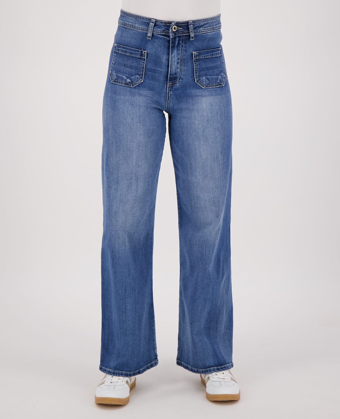 Je m'appelle Broeken Pant Flare Superstretch Denim | Denim Blue