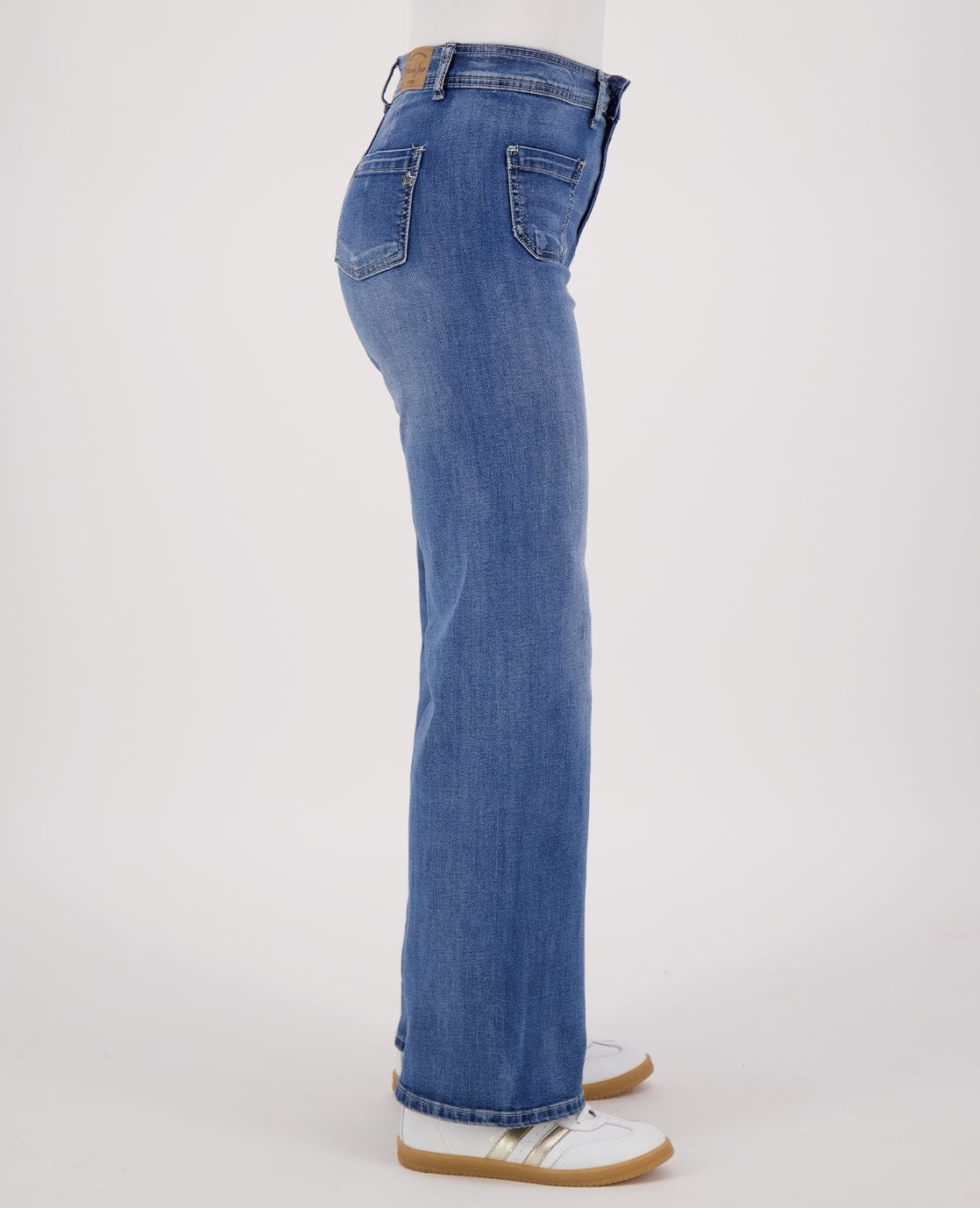 Je m'appelle Broeken Pant Flare Superstretch Denim | Denim Blue