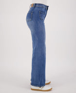 Je m'appelle Broeken Pant Flare Superstretch Denim | Denim Blue