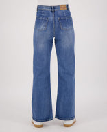Je m'appelle Broeken Pant Flare Superstretch Denim | Denim Blue