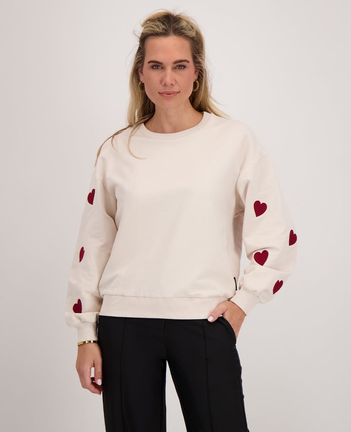 Je m'appelle Tops Sweater Hearts | Ivory