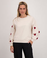 Je m'appelle Tops Sweater Hearts | Ivory