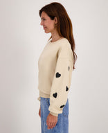 Je m'appelle Tops Sweater Hearts | Beige