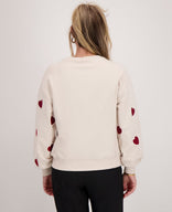 Je m'appelle Tops Sweater Hearts | Ivory