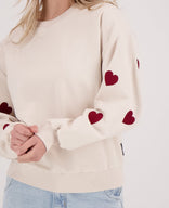Je m'appelle Tops Sweater Hearts | Ivory