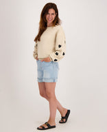 Je m'appelle Tops Sweater Hearts | Beige