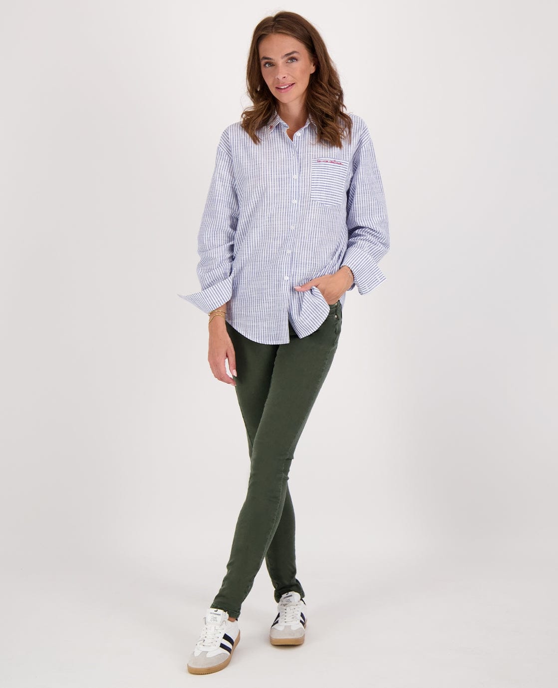 Je m'appelle Broeken Lafayette Green / XS / Short Pant Celine Jogg Denim | Lafayette Green