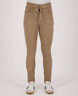 Je m'appelle Broeken Taupe / XS / (30'') Pant Celine Jogg Denim | Taupe
