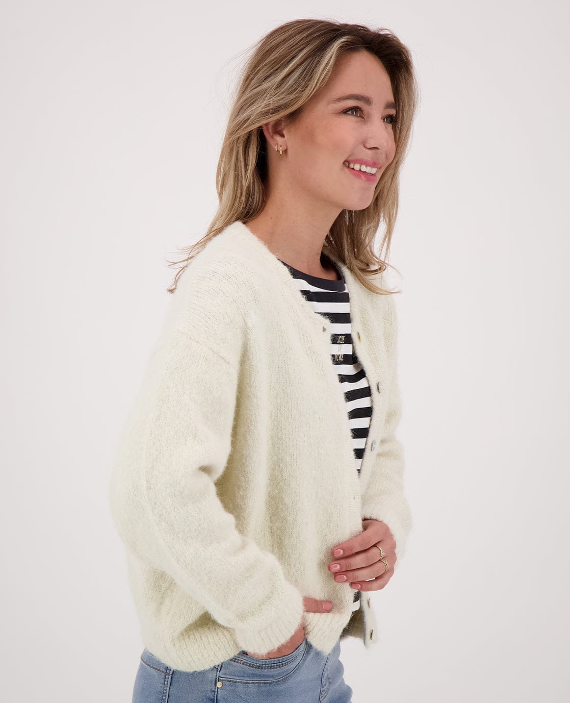 Je m'appelle Vesten Ecru / S/M/L Veste Diede | Ecru