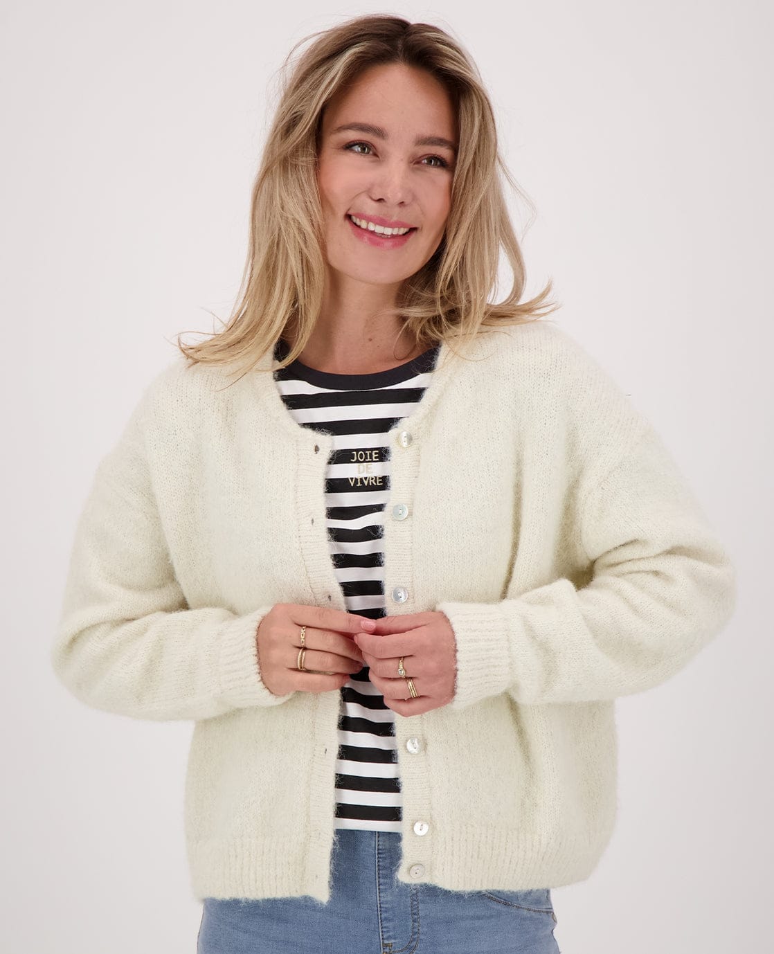 Je m'appelle Vesten Ecru / S/M/L Veste Diede | Ecru