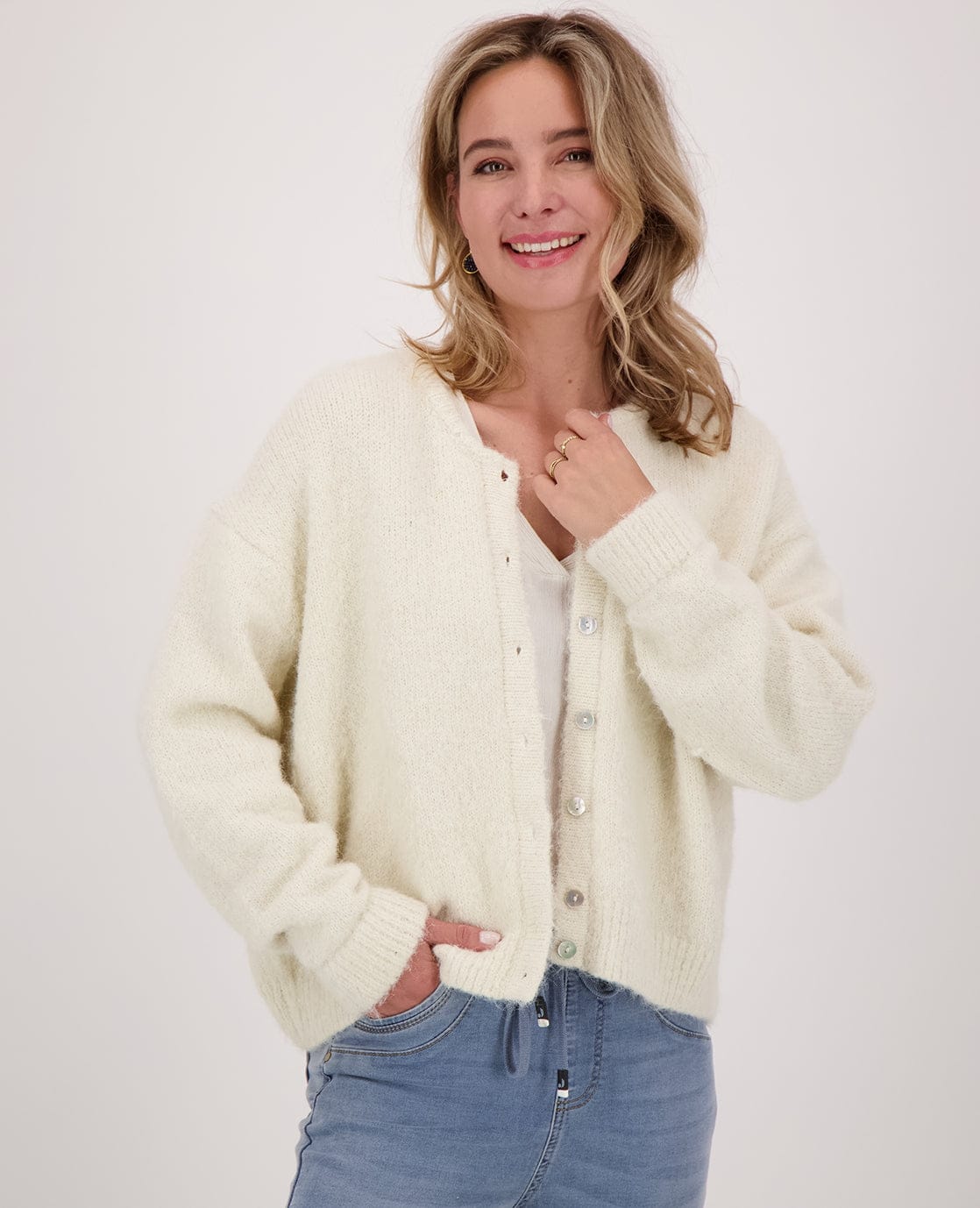 Je m'appelle Vesten Ecru / S/M/L Veste Diede | Ecru