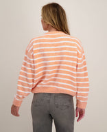 Je m'appelle Vesten Pastel Peach / White / S/M/L Veste Diede | Pastel Peach / White