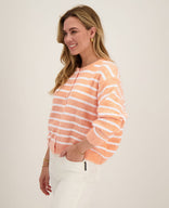 Je m'appelle Vesten Pastel Peach / White / S/M/L Veste Diede | Pastel Peach / White