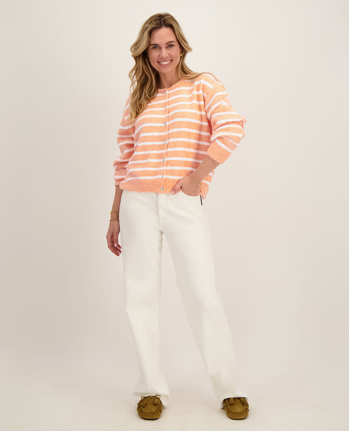 Veste Diede | Pastel Peach / White