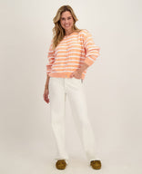 Je m'appelle Vesten Pastel Peach / White / S/M/L Veste Diede | Pastel Peach / White