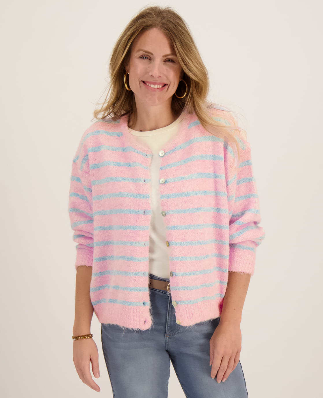 Je m'appelle Vesten Light Blue / Light Pink / S/M/L Veste Diede | Light Blue / Light Pink