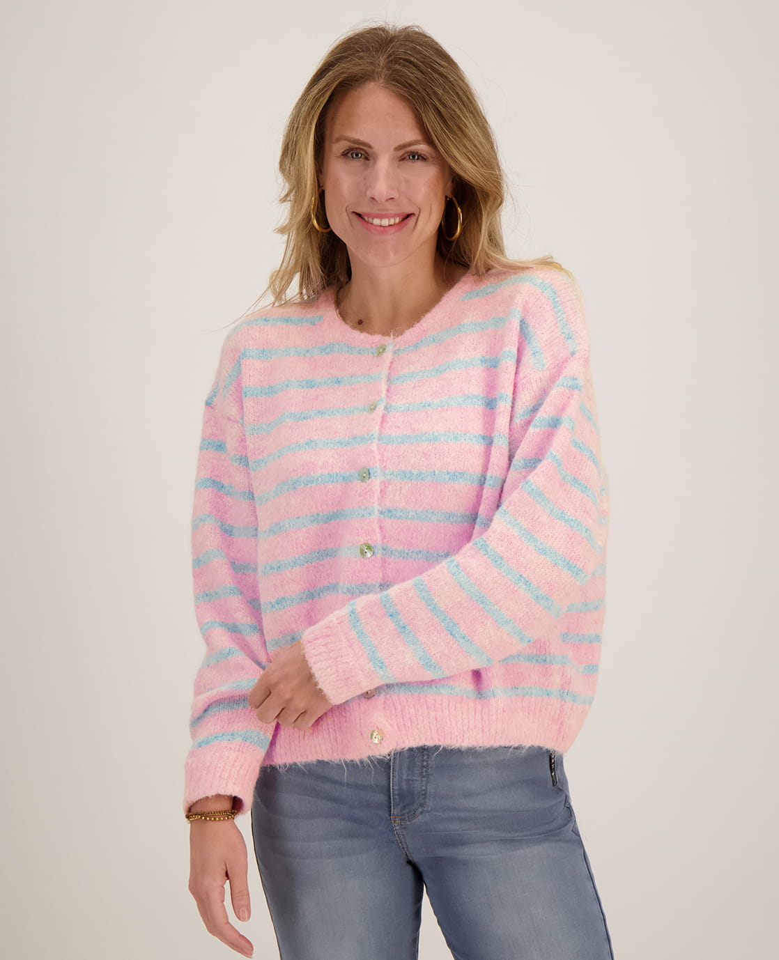 Je m'appelle Vesten Light Blue / Light Pink / S/M/L Veste Diede | Light Blue / Light Pink