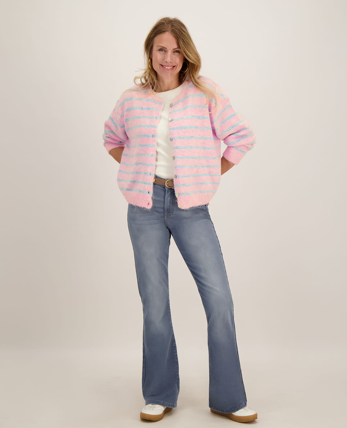 Je m'appelle Vesten Light Blue / Light Pink / S/M/L Veste Diede | Light Blue / Light Pink