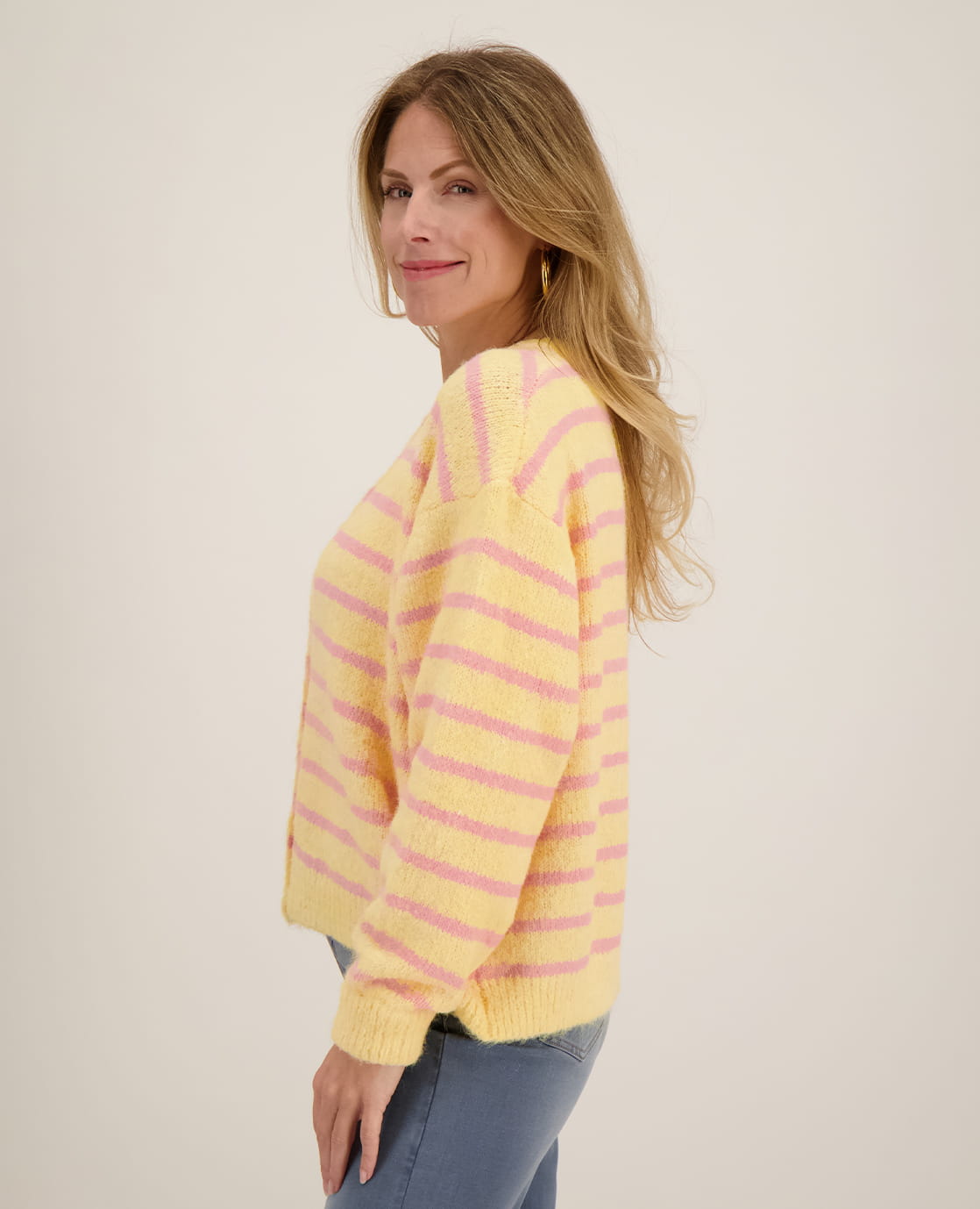Je m'appelle Vesten Yellow / Light Pink / S/M/L Veste Diede | Yellow / Light Pink