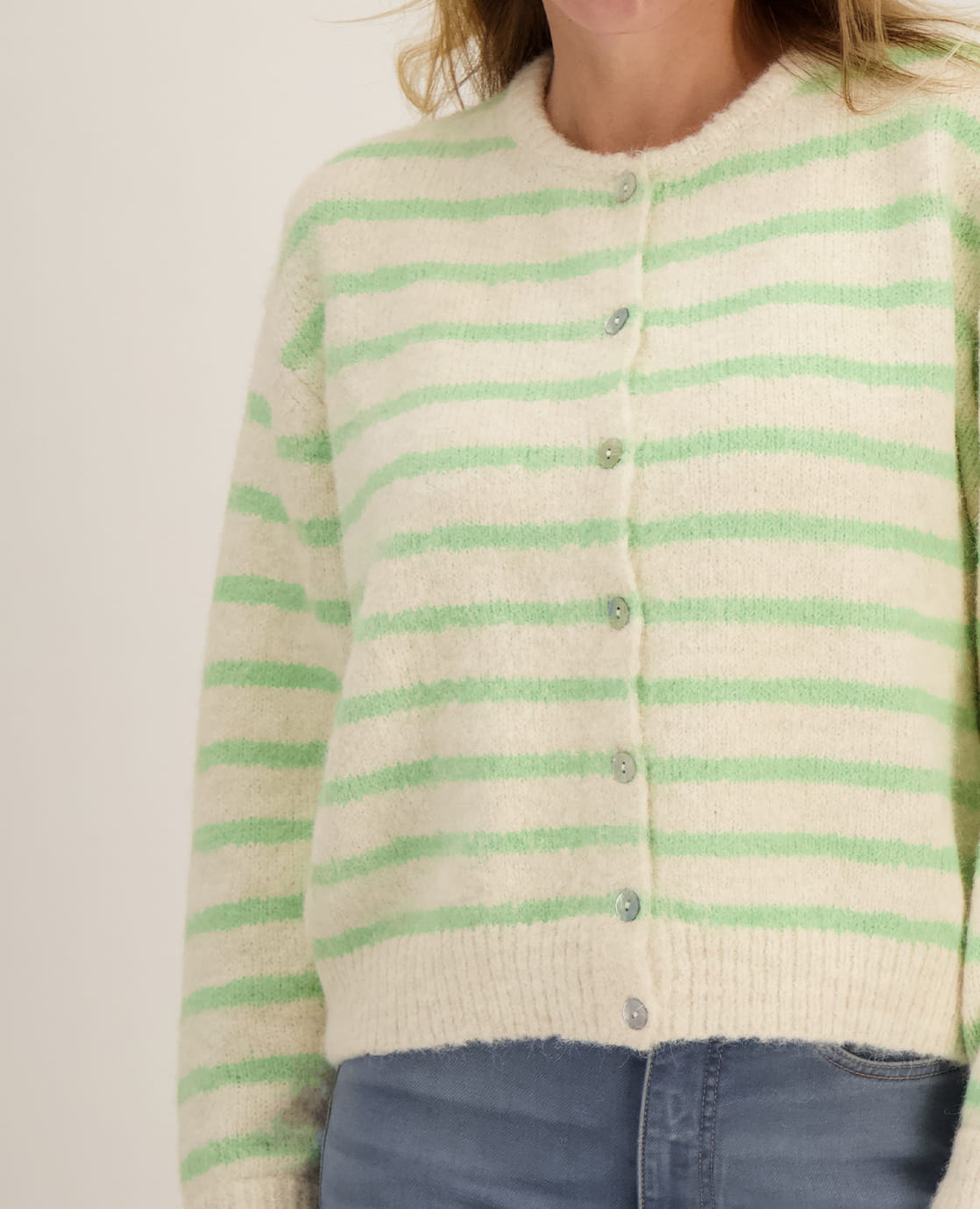 Je m'appelle Vesten Beige / Green / S/M/L Veste Diede | Beige / Green