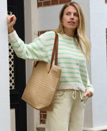 Je m'appelle Vesten Beige / Green / S/M/L Veste Diede | Beige / Green