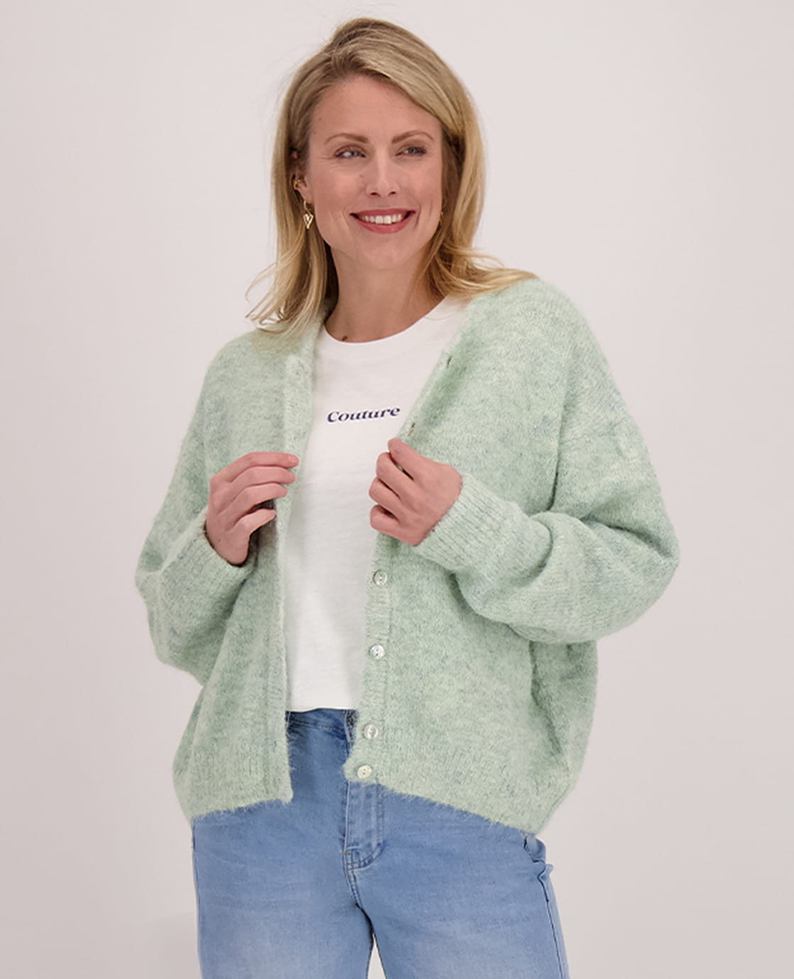 Je m'appelle Vesten Mint Melange / S/M/L Veste Diede | Mint Melange