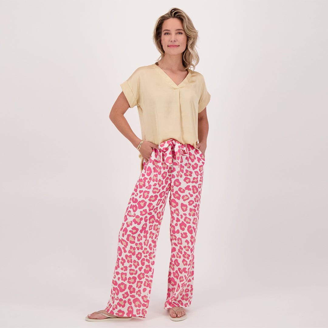 Je m'appelle Broeken Roze / S/M Pant Straight Panthère | Roze